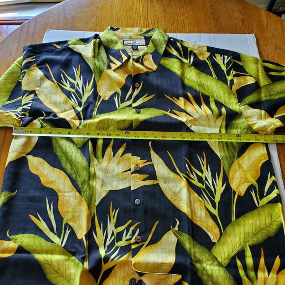 Tommy Bahama Black Leaf NWT XXL Silk Short Sleeve Shirt - Picture 12 of 13